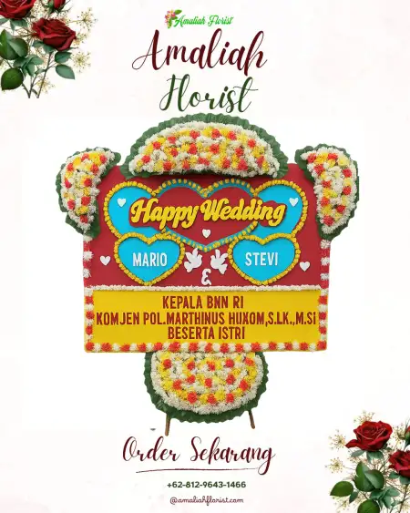 Papan Bunga Pernikahan Cimanyangray